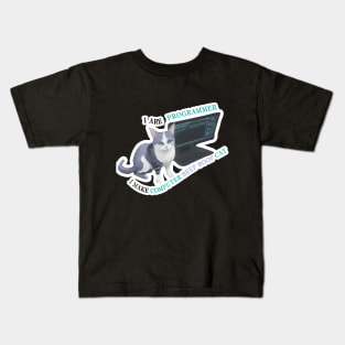 I are programmer i make computer beep boop Cat Kids T-Shirt